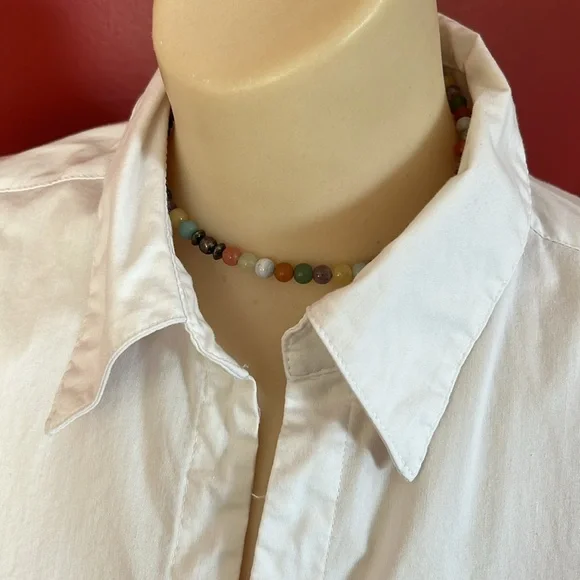 Like new Dressbarn white button down collared shirt - Picture 3 of 13